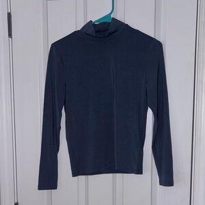 Abercrombie & Fitch Seamless Long-Sleeve Cropped Mockneck Top